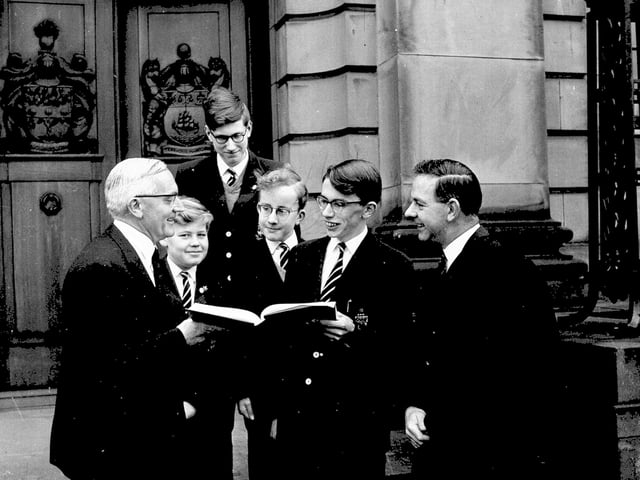 The George Watson's College team who were runners-up in the BBC's 'Top of the Form' quiz in 1965.