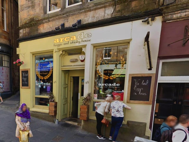 Just around the corner from Edinburgh Castle, on cobbled Cockburn Street, is Arcade Haggis and Whisky House. This places lives and breathes haggis, with haggis breakfast, haggis bon bons, haggis nachos, and even a Robert Burns' Famous Haggis dish made up of three layers of neeps, tatties, and haggis! There are more than 100 whisky varieties to choose from to wash it down.