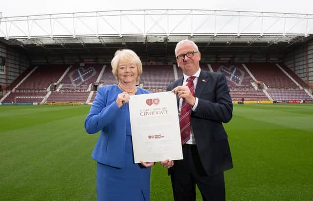 Hearts chairwoman Ann Budge handed ownership of the club to FoH chairman Stuart Wallace.