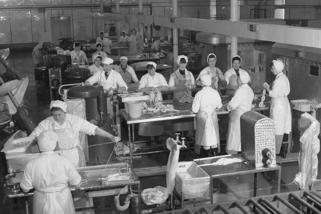 A view of the interior of the Adams Sausage Factory in Dalkeith in February 1966.