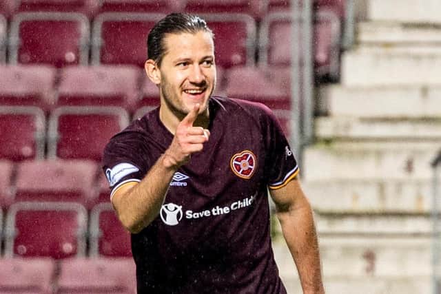 Peter Haring was Hearts' man of the match in the win over Alloa. Picture: SNS