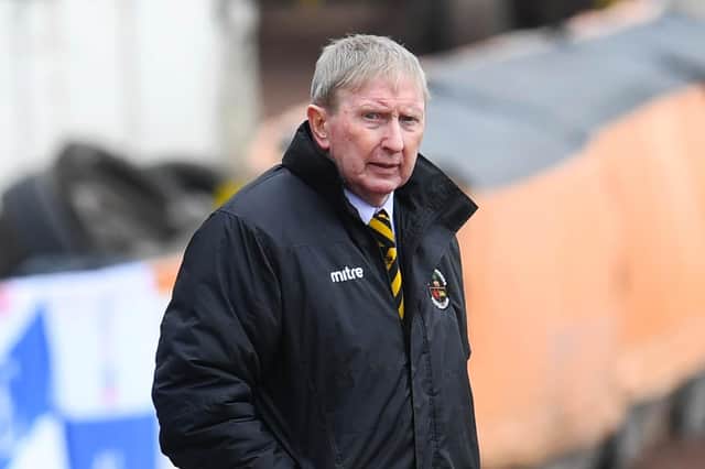 John Brownlie looks on from the touchline during his time as Berwick Rangers boss