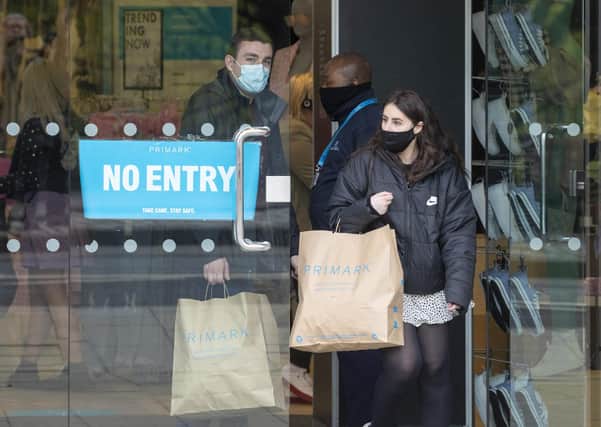 Shoppers queued for Primark on Princes Street when it reopened