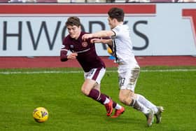 Hearts Euan Henderson enjoys taking on opponents as an impact substitute.