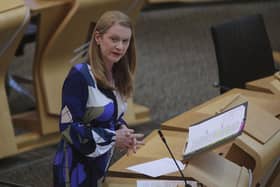 Education Secretary Shirley-Anne Somerville during the ministerial statement on National Qualifications 2021 at the Scottish Parliament in Holyrood, Edinburgh.