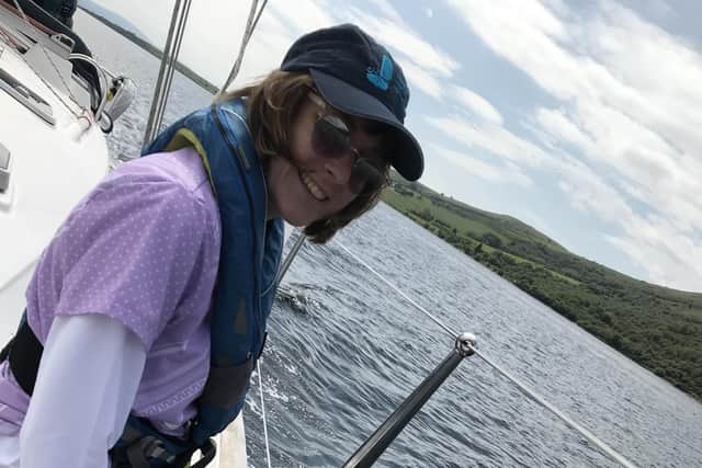 Lisa Kerr sailing with the Ellen MacArthur Cancer Trust