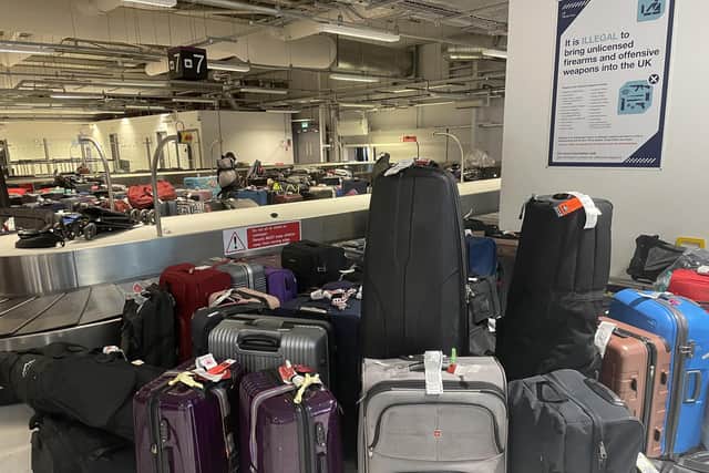 Menzies Aviation said up to 3,000 bags had piled up at Edinburgh Airport this summer. Picture: Fraser Mackenzie