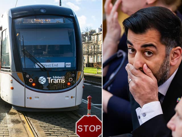 First Minister Humza Yousaf has been asked about the delayed Edinburgh tram inquiry at FMQs (Getty Images/ National World)