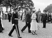 Queen Elizabeth II at Linlithgow on her tour of West Lothian.