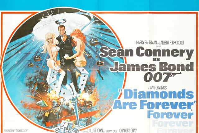 Poster for Connery's 1971 film Diamonds Are Forever  Picture: Saltire News