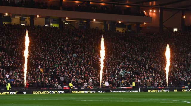 The Premier Sport Cup final between Celtic and Hibs at Hampden attended by 50,000 fans has been branded a potential super-spreader event (Photo by Ross MacDonald / SNS Group)