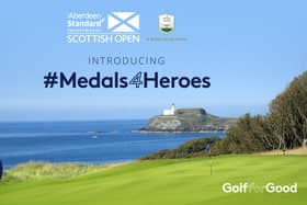 Two local golfers will tee up with professionals in the week of the Aberdeen Standard Investments Scottish Open at The Renaissance Club through the new #Medals4Heroes initiative. Picture: Getty Images