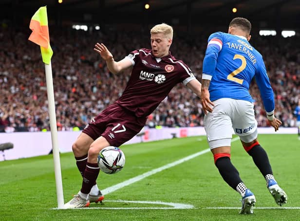 Alex Cochrane in action for Hearts during the Scottish Cup final against Rangers. Picture: SNS
