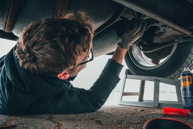 Qualified mechanics conduct a number of strict safety checks during the current yearly MOT test