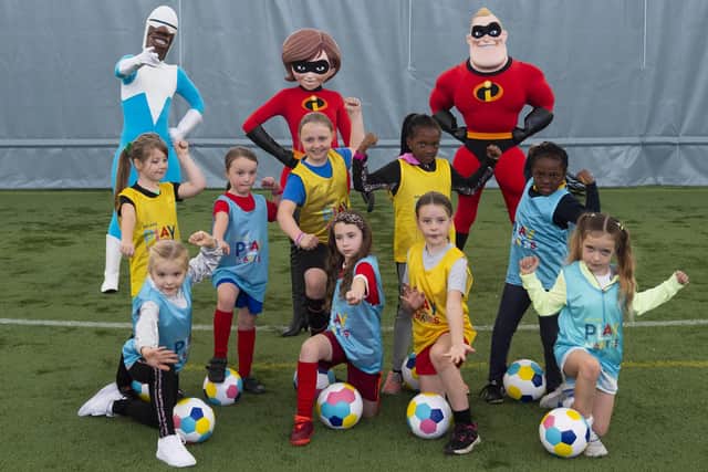 The Playmakers football programme was launched with UEFA and Disney at the Oriam. (Photo by Paul Devlin / SNS Group)
