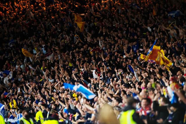 Scotland fans after the win over Israel at Hampden (Photo by Sammy Turner / SNS Group)