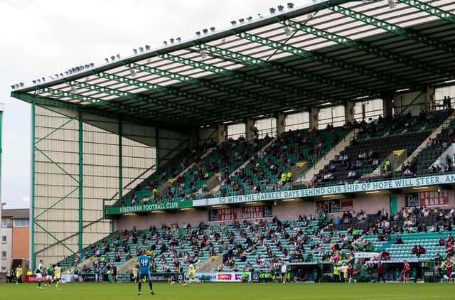 There were 2,000 supporters in attendance when Hibs took on Arsenal in a pre-season friendly last week. Picture: SNS