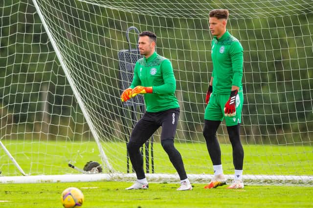Ofir Marciano, left, and Kevin Dabrowski are put through their paces at the Hibernian Training Centre