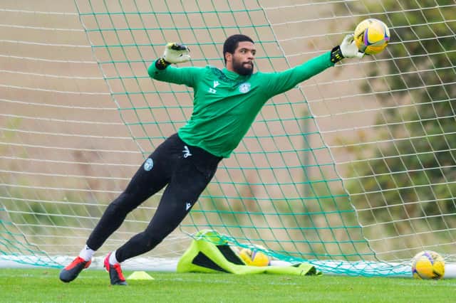 With Ofir Marciano busy on international business, with Israel, Dillon Barnes will start in goal for Hibernian against Brora Rangers tonight. Photo by Mark Scates - SNS Group