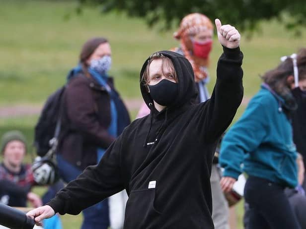 Lewis Capaldi was spotted in Holyrood Park during Edinburgh's Black Lives Matter protest picture: PA