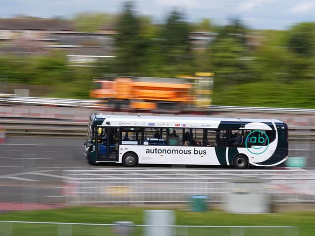 The buses will travel at up to 50mph across the Forth Road Bridge.   
A fleet of five Alexander Dennis Enviro200AV vehicles will cover the 14-mile route. The buses have already completed one million testing miles. The service will now operate on a trial basis until 2025.