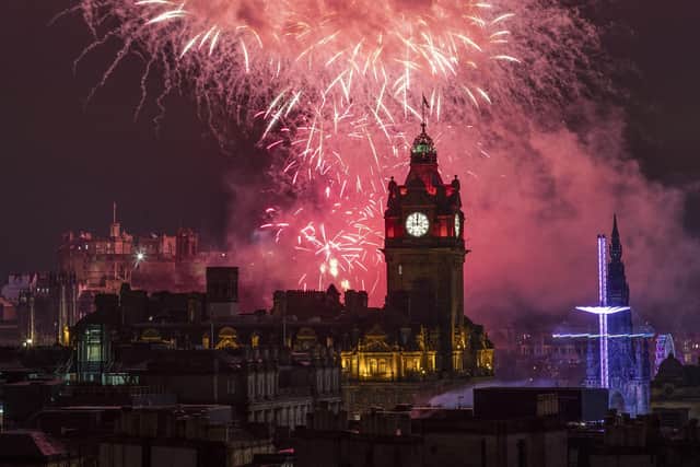 Fireworks will be launched from Edinburgh Castle at midnight during the Hogmanay New Year celebrations in Edinburgh. Photo: Jane Barlow/ PA.