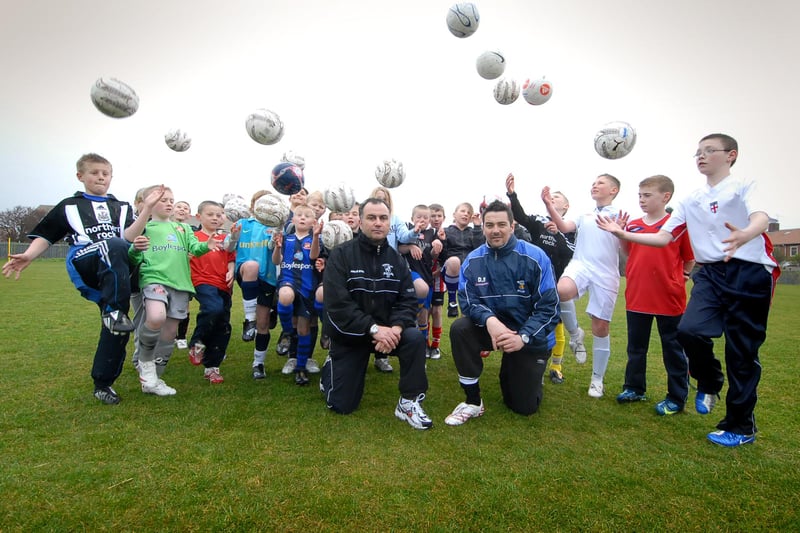 A football camp at Sea View Primary School in South Shields 12 years ago. Coaches Paul Mossa and Daryl Smith led the way but were you pictured with them?
