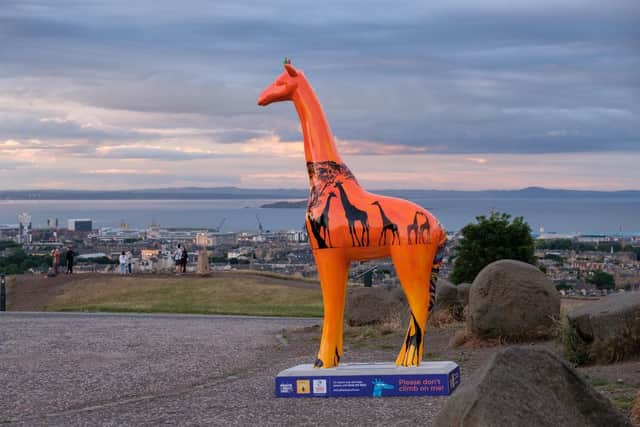One of the eight-foot sculptures overlooks the Capital.  (Credit: RZSS)