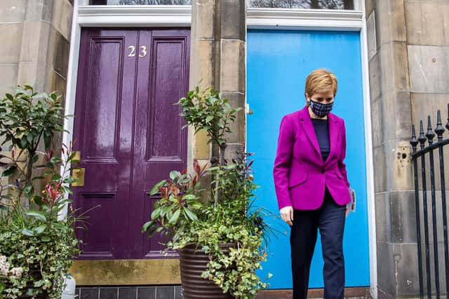 Nicola Sturgeon went leafleting as part of a campaign visit to Edinburgh Central