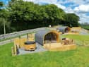 The glamping site at Stouslie Farm has stunning views of the Borders