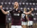 Liam Boyce has 16 goals for Hearts this season, with five matches still to play