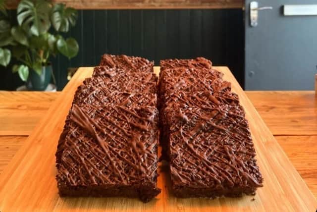 Hata Cafe's miso brownies