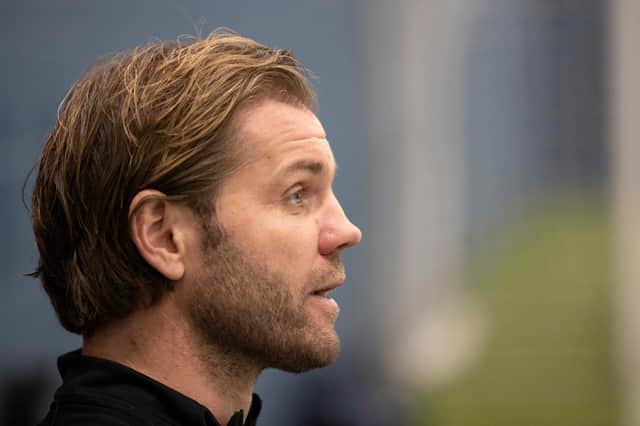 Hearts manager Robbie Neilson watched Arbroath last weekend.
