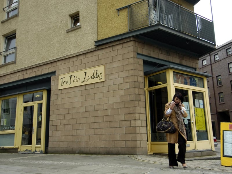 Two Thin Laddies bistro/cafe/restaurant at 103 High Riggs, Tollcross.