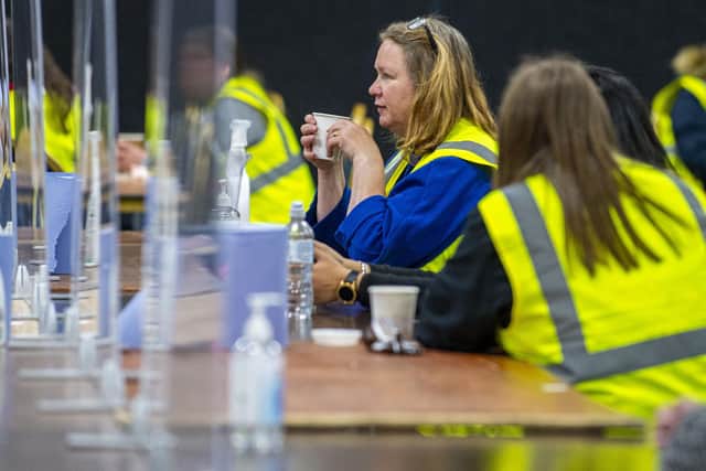Day two of the count at Highland Centre, Ingilston. Picture: Lisa Ferguson