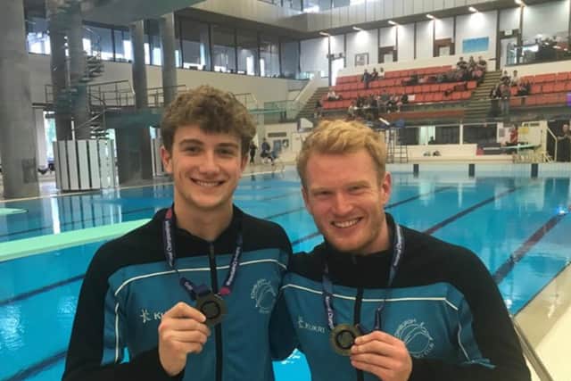Ross Beattie and James Heatly were crowned 3m synchro champions at the Scottish Diving Championships in Edinburgh