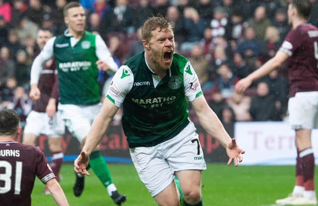Daryl Horgan celebrates scoring against Hearts at Tynecastle - a 'special day', according to the winger