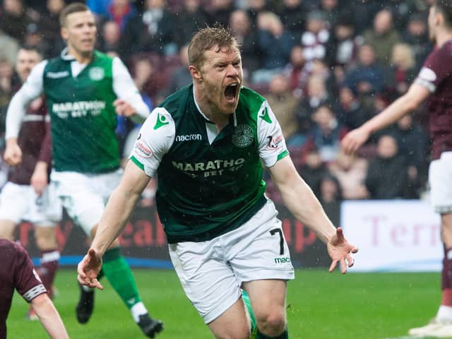 Daryl Horgan celebrates scoring against Hearts at Tynecastle - a 'special day', according to the winger