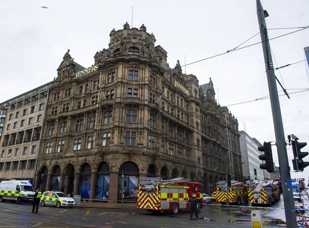 Jenners fire: Police confirm that officer was taken to hospital after the emergency incident at the historic building