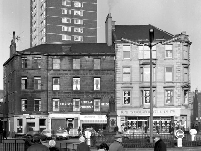 The foot of Leith Walk in March 1969 - picture show Woolworths and Martins the bakers, another lost Edinburgh icon.