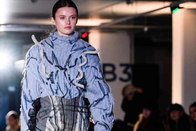 The St James Quarter car park was transformed as the fashion district hosted its first ever runway show, in partnership with Edinburgh College of Art. (Pic: Ian Georgeson)