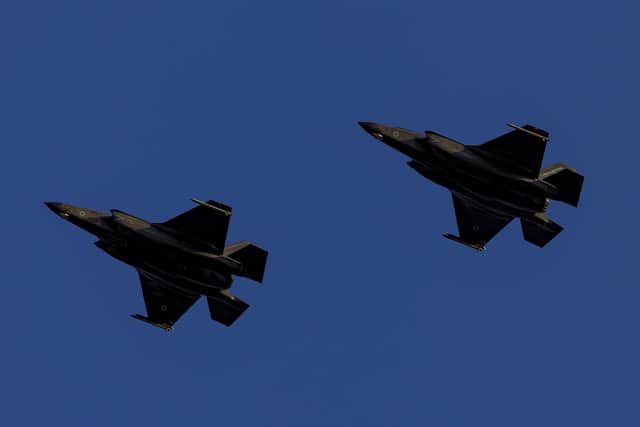 Protesters are blockading the site over the production of parts for F35 jets