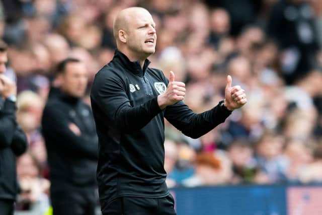 Interim manager Steven Naismith oversaw Hearts' 6-1 win against Ross County.