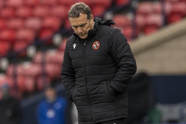 Dundee Utd manager Micky Mellon saw his side lose at Hampden. (Photo by Ross Parker / SNS Group)