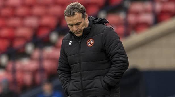 Dundee Utd manager Micky Mellon saw his side lose at Hampden. (Photo by Ross Parker / SNS Group)