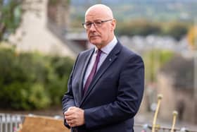 First Minister John Swinney during a visit to Crieff Connexions in Crieff to mark the start of Challenge Poverty Week