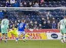 Danny Armstrong scores the winner from the penalty spot