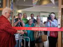 Famed crime writer, Val McDermid cut the ribbon at the reopening of CafeLife in Stockbridge last week. Photo: Robin Mair