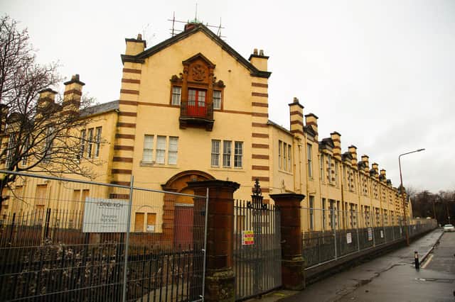 The old Tynecastle High School has been boarded up for years since its closure.