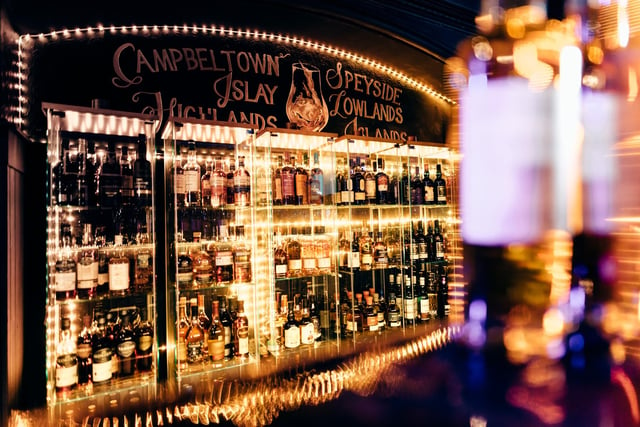 Whisky and craft gins take centre stage at relaxed bar Tipsy Midgie which is a stone's throw from the Holyrood Distillery.
The bar in the Pleasance area has a vast selection of old and rare, unicorn and distillery exclusives.